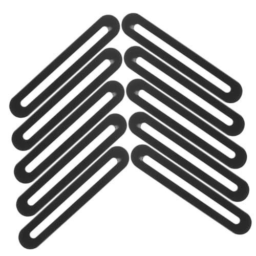 GANAZONO 10 Stück Teiliges Verstellbares Edelstahl-flachverbinder Langloch Schwarze Metallplatten für Holzreparatur Stabile Winkelhalterung für Möbel Einfache Montage Hohe von GANAZONO