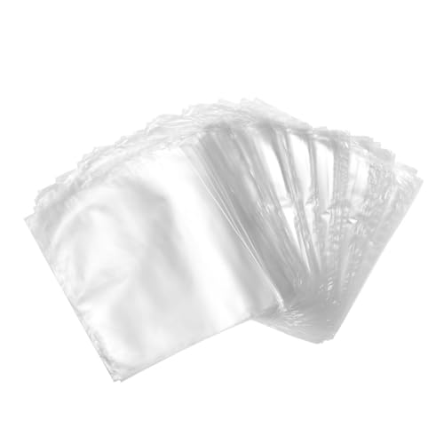 GANAZONO 100 Stück Schrumpffolie Beutel Pof Transparent Heat Shrink Wrap Verpackungstaschen für Seifen Badebomben DIY Handwerk Hitzeschrumpfend Robust von GANAZONO