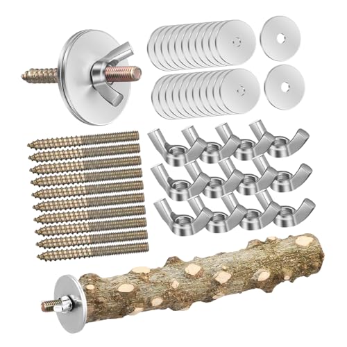 GANAZONO 12 Sätze Vogelkäfig Sitzstangen Schrauben mit Unterlegscheiben Wetterfeste Befestigung für Vogelstangen Robustes Montagezubehör für Vogelkäfig Einfache Installation Vielseitig GANAZONO 12 Sätze Vogelkäfig Sitzstangen Schrauben mit Unterlegscheiben Wetterfeste Befestigung für Vogelstangen Robustes Montagezubehör für Vogelkäfig Einfache Installation Vielseitig von GANAZONO