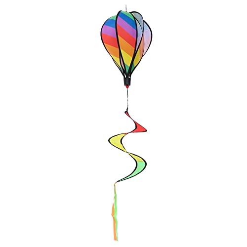 GANAZONO 1stk Heißluftballon-Ornament Windstreifen Heißes Windspiel Wirbelndes Spielzeug Windmühle Gestreifter Windsack Heißluftballon-windspinner Hängen Stoff Windgürtel Rotieren Winddicht von GANAZONO
