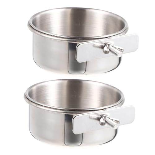 GANAZONO 2 Sätze Teiliges Vogel Futterbecher Parrot Water Cups Stabiler Futternapf für Wellensittiche Papageien Kaninchen Käfig Zubehör Einfach zu Montieren Langlebig von GANAZONO