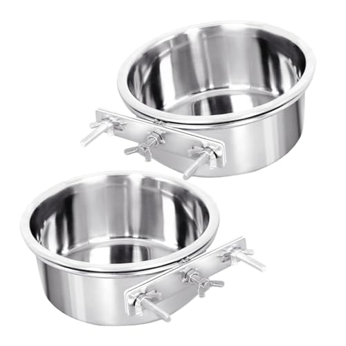 GANAZONO 2 Stück Edelstahl Futternapf für Katzen und Hunde Verschleißfest Multifunktional Robustes Magnetfreies Design für Komfortables Fressen und Trinken Zuhause von GANAZONO