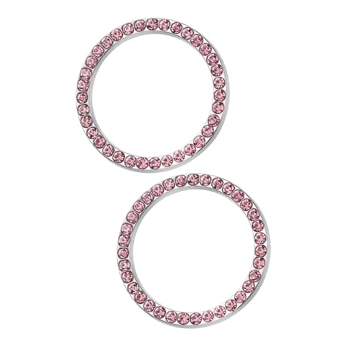 GANAZONO 2 Stück Teiliges Auto Startknopf Abdeckung mit Strasssteinen Dekorativer Ring für Zündknopf Installieren Kompatibel mit Meisten Fahrzeugmodellen Stilvolle Innenausstattung von GANAZONO