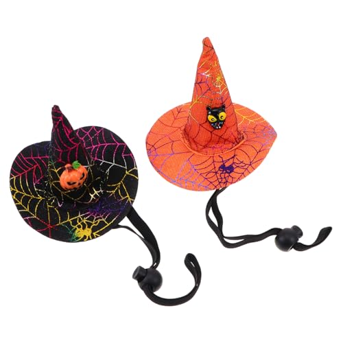 GANAZONO 2 Stück Teiliges Halloween-hexenhut Haustiere Elastisches Kopfband für Hunde und Katzen Robustes Langlebiges Party-Kopfschmuck für Bilder und Kostümfeiern von GANAZONO