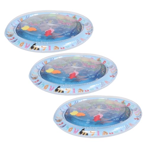 GANAZONO 3 Stücke Teiliges Haustier-wasserspielmatten- Dickes Sensorisches Kühlkissen mit Fisch-Design Schnelles Aufblasen durch Klopfen rutschfeste Interaktive Kühlmatte für Katzen und von GANAZONO