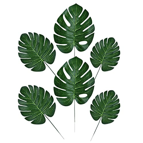 GANAZONO 36st Künstliche Palmwedel Monstera-stiele Geburtstagsdekoration Blätter Künstliche Sago-Cycas-blätter Palmblätter Mit Stielen Dekor Palmblättern Kunstpflanze Der Sommer Hawaii von GANAZONO