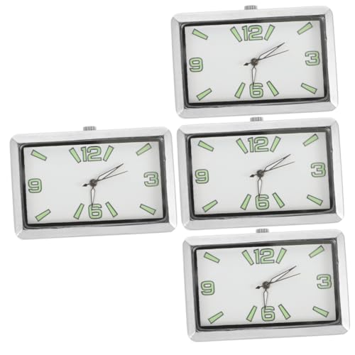 GANAZONO 4 Stück Auto Armaturenbrett Uhr Luminous Uhr für Auto Selbstklebend Kompakt für Dashboard oder Lüftungsschlitz Elegantes Design für Nachtfahrten von GANAZONO