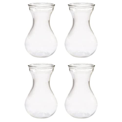 GANAZONO 4 Stück Hyazinthenvase Knospenvasen Aus Glas Pflanzen-Arrangement-vase Hyazinthen-zwiebelvasen Minivase Kleine Glasvase Hydroponische Vase Mittelstückvase Büro Luft Kunsthandwerk von GANAZONO