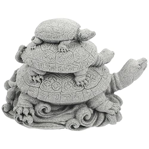 GANAZONO 4 Stück Schildkröten-Dekoration Dekoration Wohnkultur bürodeko büro Dekoration Modelle Ornament Tiermodell Mini-Schildkrötenfigur chinesischer Stil Statue Zubehör schmücken von GANAZONO
