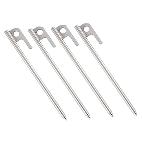 GANAZONO 4 Stück Teiliges Edelstahl Zeltheringe Rostfreie Outdoor Camping Heringe mit Spitzem Ende Wiederverwendbar und Sicher für Zelte Pavillons Markisen Einfach zu Verstauen im Rucksack GANAZONO 4 Stück Teiliges Edelstahl Zeltheringe Rostfreie Outdoor Camping Heringe mit Spitzem Ende Wiederverwendbar und Sicher für Zelte Pavillons Markisen Einfach zu Verstauen im Rucksack von GANAZONO
