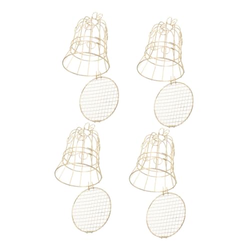GANAZONO 4 Stück Teiliges Retro Goldfarbene Hohle Vogelkäfig-futterstation Hängender Outdoor Vogelfutterspender Mehrvogelgeeignet Dekorativer Futternapf für Garten und Balkon GANAZONO 4 Stück Teiliges Retro Goldfarbene Hohle Vogelkäfig-futterstation Hängender Outdoor Vogelfutterspender Mehrvogelgeeignet Dekorativer Futternapf für Garten und Balkon von GANAZONO
