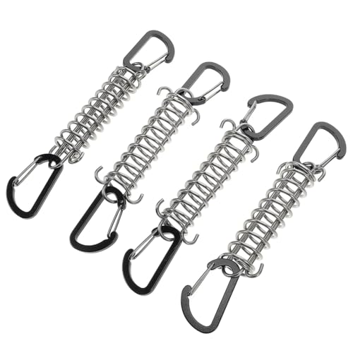 GANAZONO 4 Stück Teiliges Zeltspannfedern aus Edelstahl mit Haken Flexibler Camping Zeltspanner für Stabile Befestigung bei Starkem Wind Kompakt und Leicht Geeignet für Zelte Markisen GANAZONO 4 Stück Teiliges Zeltspannfedern aus Edelstahl mit Haken Flexibler Camping Zeltspanner für Stabile Befestigung bei Starkem Wind Kompakt und Leicht Geeignet für Zelte Markisen von GANAZONO
