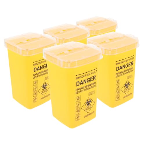 GANAZONO 5 Stück Teiliges Scharfes Entsorgungsbehälter Kompakt Wiederverschließbar Sicherer Abwurfbehälter für Nadeln Klingen für Friseursalons und Zuhause GANAZONO 5 Stück Teiliges Scharfes Entsorgungsbehälter Kompakt Wiederverschließbar Sicherer Abwurfbehälter für Nadeln Klingen für Friseursalons und Zuhause von GANAZONO