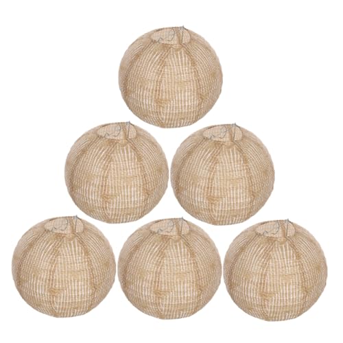 GANAZONO 6 Stück Runde Bauernhaus-Burlap-Laternen Vintage Chinesische Stofflampenschirme Vielseitige Hängelampen für Geburtstags- Hochzeits Partydekoration mit Rustikalem Leinen-Design GANAZONO 6 Stück Runde Bauernhaus-Burlap-Laternen Vintage Chinesische Stofflampenschirme Vielseitige Hängelampen für Geburtstags- Hochzeits Partydekoration mit Rustikalem Leinen-Design von GANAZONO