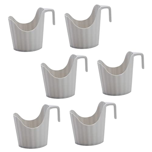 GANAZONO 6 Stück Scald Einwegbecherhalter Grauweißer Papiertassenhalter für Zuhause und Büro Einfacher Transport und Schutz vor Hitze Minimalistisches Design für Kaffeebecher von GANAZONO