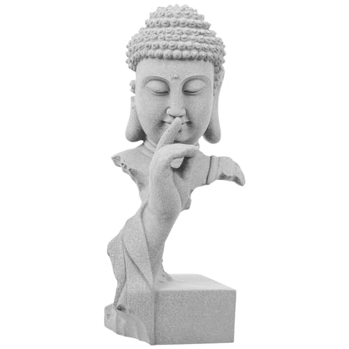 GANAZONO Aquarium-Buddha-Statue Meditations-Buddha-Figur Sandstein-Buddha-Skulpturen Kleine Mönchsstatuen Miniatur-Zen-Gartendekoration Aquarium-Dekoration Für Heimdekoration von GANAZONO