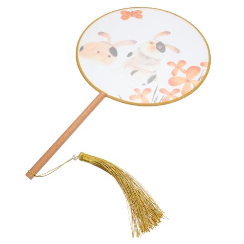 GANAZONO Chinesischer Runder Handgehaltener Fächer aus Halbtransparenter Seide mit Quaste Traditioneller Tanz und Dekorationsfächer Passend zu Hanfu und Cheongsam und Wohnkultur GANAZONO Chinesischer Runder Handgehaltener Fächer aus Halbtransparenter Seide mit Quaste Traditioneller Tanz und Dekorationsfächer Passend zu Hanfu und Cheongsam und Wohnkultur von GANAZONO