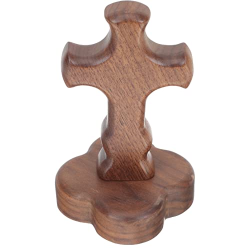 GANAZONO Desk Decoration Tischdeko Esstisch Stehendes Holzkreuz Holztisch Kreuztisch Altar Holzkreuz Stehendes Christenzeichen Schmuck Tischdeko Rustikal 2 Desk Decoration Tischdeko Esstisch von GANAZONO