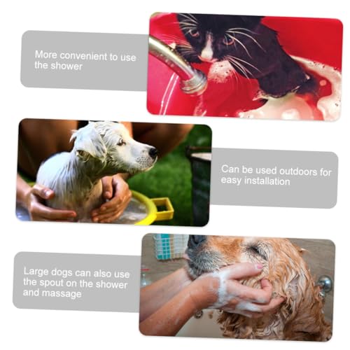 GANAZONO Handheld Pet Shower Sprayer mit Massagefunktion Rutschfeste Duschbrause für Hunde Flexibler Gummi Einfach zu Bedienen Vielseitiger Haustier badeaufsatz Rot GANAZONO Handheld Pet Shower Sprayer mit Massagefunktion Rutschfeste Duschbrause für Hunde Flexibler Gummi Einfach zu Bedienen Vielseitiger Haustier badeaufsatz Rot von GANAZONO
