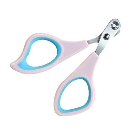 GANAZONO Haustier Nagelknipser für Katzen Rundloch Sicherer Griff Präzises Trimmen Langlebiges Professionelles Nagelpflege Tool für Kleine Haustiere Frisches Pfirsichrosa von GANAZONO