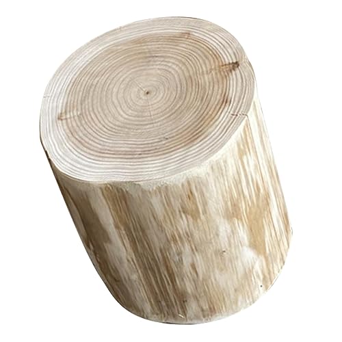 GANAZONO Hocker Aus Massivholz Kleiner Holzhocker Beistelltisch Aus Holz Holzhockerstuhl Kleiner Beistelltisch Hocker Im Freien Dekor Hölzern Wurzelschnitzerei Couchtisch Aus Holz Kleinkind von GANAZONO