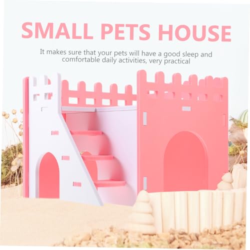 GANAZONO Holz Hamsterhaus Buntes Nager Versteck mit Glatter Oberfläche Robust und Sicher für Hamster Chinchillas Meerschweinchen Spiel und Schlafplatz für Kleintiere Geeignet von GANAZONO