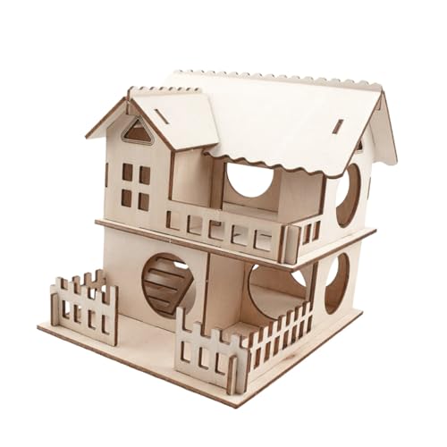 GANAZONO Holz hamsterhaus Doppelstock Villa mit Leiter und Zubehör Natürliches Schadstofffreies Holz Dicke Platten DIY Bemalbar Gemütliches Nagerhaus für Kleintiere Langlebiges GANAZONO Holz hamsterhaus Doppelstock Villa mit Leiter und Zubehör Natürliches Schadstofffreies Holz Dicke Platten DIY Bemalbar Gemütliches Nagerhaus für Kleintiere Langlebiges von GANAZONO