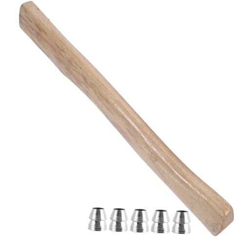 GANAZONO Holzwerkzeug Beil Ersatzgriff Holzstiel mit Keilen Robust Langlebig Rutschfest für Holzarbeiten und Schnitzwerkzeug Einfache Befestigung für Schreiner und Holzhandwerk von GANAZONO