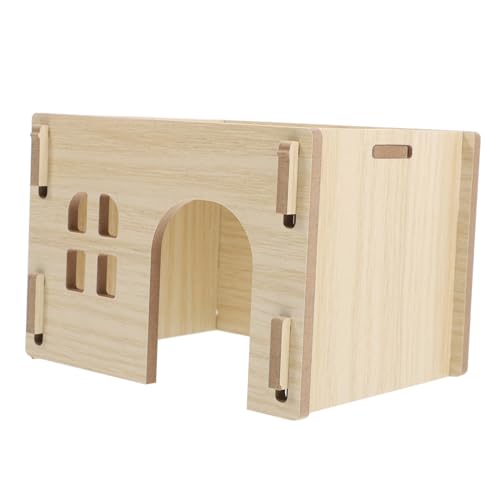 GANAZONO Kleines Holz hamsterhaus mit Versteck Futter Wasserplattform Sicheres Mehrzweck nagetierhaus für Hamster Meerschweinchen Rennmäuse und Kleine Haustiere GANAZONO Kleines Holz hamsterhaus mit Versteck Futter Wasserplattform Sicheres Mehrzweck nagetierhaus für Hamster Meerschweinchen Rennmäuse und Kleine Haustiere von GANAZONO