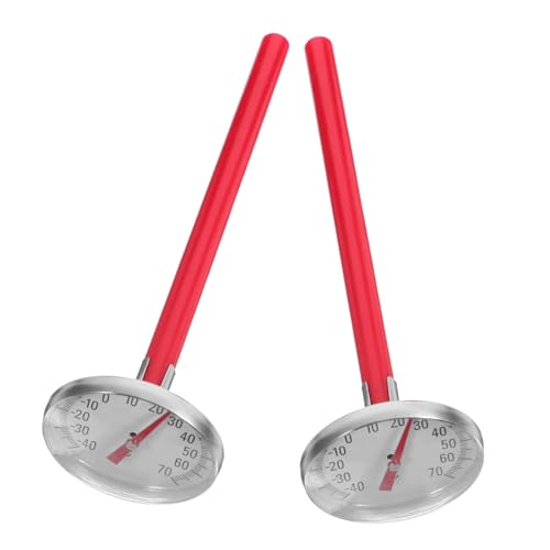 GANAZONO Mechanisches Auto Thermometer für Klimaanlage Temperaturanzeige Batteriefrei Einfache Montage Rotes Design Geeignet für Auto Innenraum und Zuhause von GANAZONO