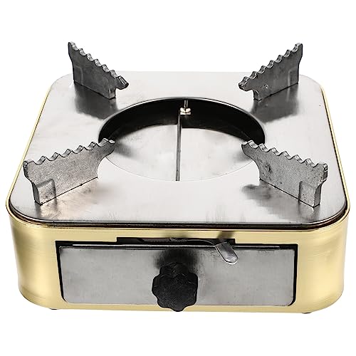 GANAZONO Mini Alkoholherd für Camping und Outdoor Tragbarer Hotpot Kocher zum Kochen Braten für Heiße Töpfe Robuster Spirituskocher mit Windschutz und Hochwertiger von GANAZONO