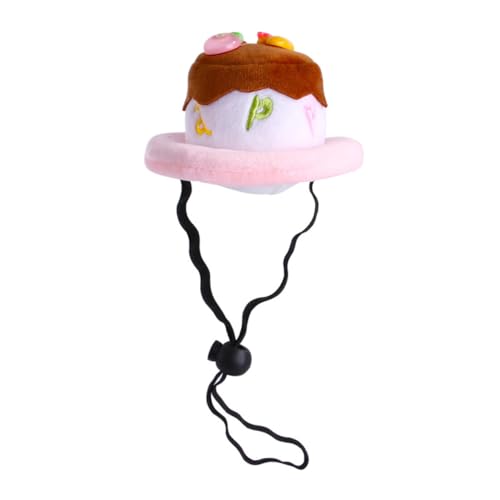 GANAZONO Plüsch Geburtstagsmütze für Haustiere Kuchenform Niedliche Party Kopfbedeckung für Hunde Katzen Fotorequisite Halloween Dekoration Verstellbar und Einzigartig von GANAZONO