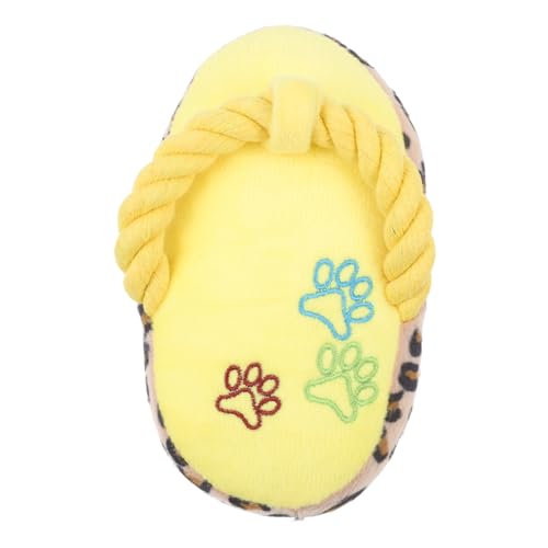 GANAZONO Plüsch Hundespielzeug Beißfestes Kauspielzeug für Hunde Interaktives Haustierspielzeug in Slipper Design Gelb für Kleine und Mittelgroße Hunde zum Zähneputzen GANAZONO Plüsch Hundespielzeug Beißfestes Kauspielzeug für Hunde Interaktives Haustierspielzeug in Slipper Design Gelb für Kleine und Mittelgroße Hunde zum Zähneputzen von GANAZONO