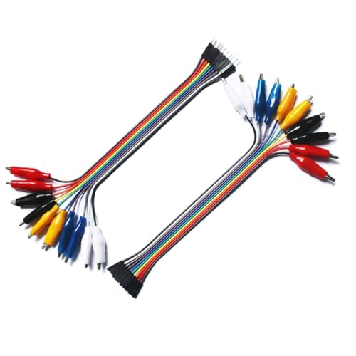 GANAZONO Polige Testleitung mit Krokodilklemmen Draht Jumper Farben Männlich und Weiblich Flexible Kupferkabel für Multimeter Prototypen Elektrische Prüfungen von GANAZONO