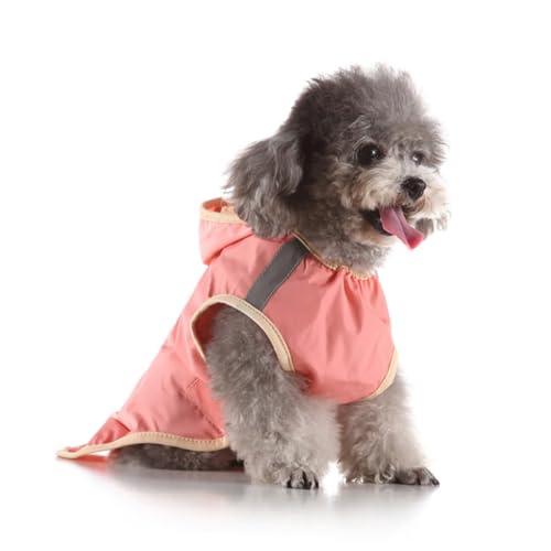 GANAZONO Reflektierender Wasserdichter Hunde Regenmantel mit Kapuze Verschleißfest Elastisch Sicher bei Nacht für Spaziergänge im Regen XL von GANAZONO