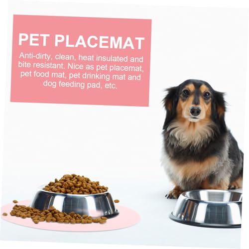 GANAZONO Runde wasserdichte Silikon futtermatte für Haustiere Auslaufsicher Hitzeisoliert Beißfest rutschfest Pflegeleicht als Napfunterlage für Hunde und Katzen Rosa GANAZONO Runde wasserdichte Silikon futtermatte für Haustiere Auslaufsicher Hitzeisoliert Beißfest rutschfest Pflegeleicht als Napfunterlage für Hunde und Katzen Rosa von GANAZONO