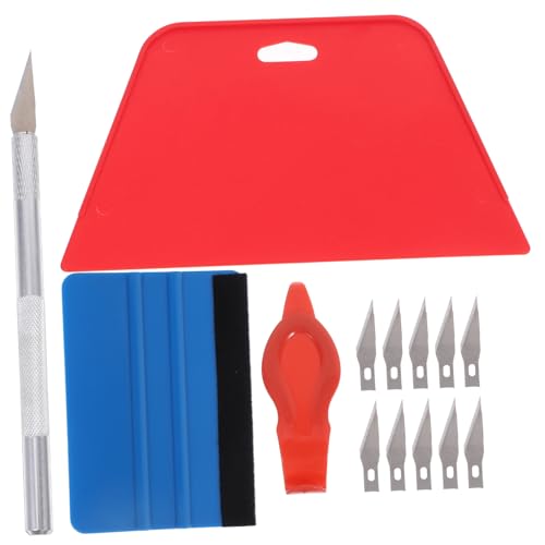 GANAZONO Teiliges Auto Fensterfolien Rakel Vielseitiges Wallpaper Smoothing Tool Kit mit Filzschutz Kompakt Leicht für Tapeten Glasfolien Folierung und Präzises Schneiden von GANAZONO