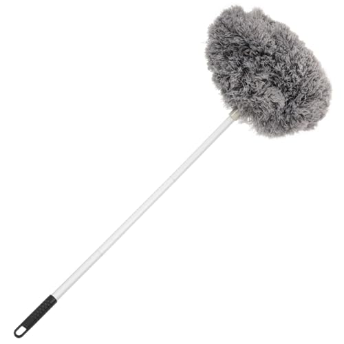 GANAZONO Teleskop staubwedel mit Abnehmbarem Aluminiumgriff Flexibler Deckenventilator Reiniger Langfasriger Staubpinsel für Hohe Decken Möbel und Wände Leicht Langlebig Keine Haarabgabe von GANAZONO