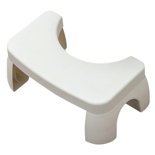 GANAZONO Toilettenhocker Kunststoff Rutschfester Tritthocker für Erwachsene Ergonomischer Schemel für Gesunde Hockposition im Badezimmer Multifunktional als Sitzhocker oder Tritthocker von GANAZONO