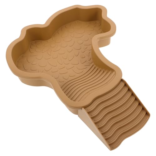 GANAZONO Tortoise Bathing Pool mit Rutschfester Rampe Großes Kunststoff Wasserbecken und Sonnenplattform für Schildkröten Multifunktionales Bade Futterbecken für Reptilien GANAZONO Tortoise Bathing Pool mit Rutschfester Rampe Großes Kunststoff Wasserbecken und Sonnenplattform für Schildkröten Multifunktionales Bade Futterbecken für Reptilien von GANAZONO