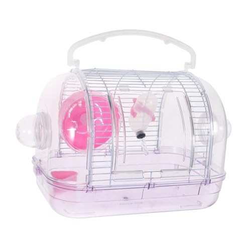GANAZONO Transparenter Hamsterkäfig aus Tragbarer Nagerkäfig für Hamster Meerschweinchen Kaninchen und Andere Kleintiere Handlicher Outdoor tragekäfig Leicht zu Reinigen und Sicher für von GANAZONO