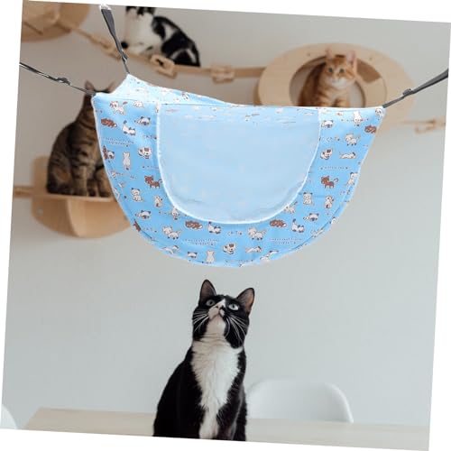 GANAZONO Verstellbare Doppellagige Katzenhängematte aus Weichem Material Dekoratives Hängendes Haustierbett für Katzen Ratten und Kleine Haustiere Installieren Bequemes Schlafplätzchen für von GANAZONO