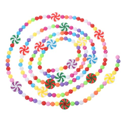 GANAZONO Weihnachtliche Candy Beaded Girlande Dekorative Zuckerperlenkette für Tannenbaum Fenster Türen Treppengeländer Wiederverwendbare Festtagsdeko für Weihnachten und Party von GANAZONO