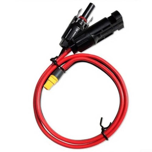 10 AWG Solar-Lade-Verlängerungskabel mit XT60-Stecker für Solarpanel zu Generator mit hoher Temperaturbeständigkeit, verzinnter Kupferdraht (0,5 m) von GANCEI