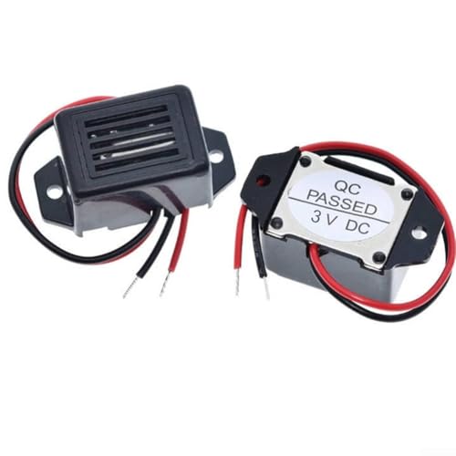 GANCEI 2315 Aktiver mechanischer Summer, 85 dB, elektronischer Alarm, 3 V-12 V Gleichstrom, Sicherheitssystem, Sound mit Standarddrähten (3 V) von GANCEI