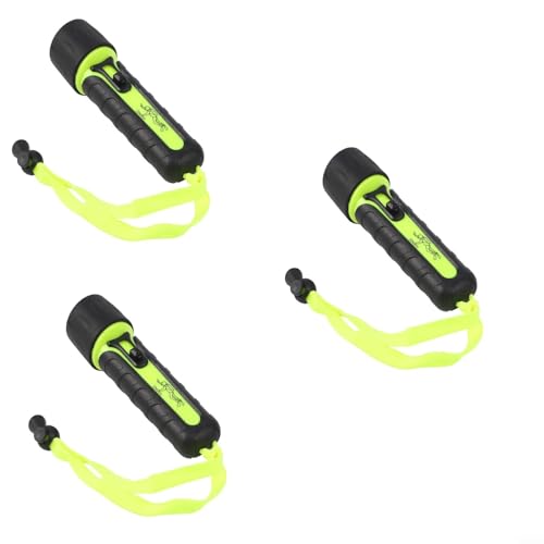 GANCEI 50 m tiefes Tauchlicht, wasserdicht, 8000 lm, LED-Taschenlampe für Tauchen, Unterwasser, Schwimmen, Schnorcheln, Lampe mit Rückseil (3 Stück) von GANCEI