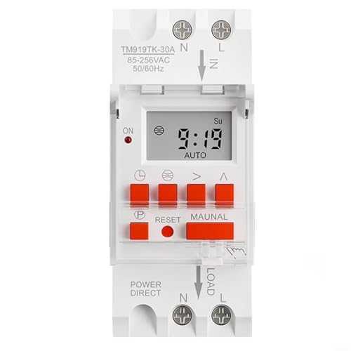 GANCEI Astronomischer Zeitschalter, digitaler programmierbarer Timer, 85–265 VAC, automatische Sonnenaufgangssteuerung, 30 A, digitaler Zeitschalter, elektronischer Schalter GANCEI Astronomischer Zeitschalter, digitaler programmierbarer Timer, 85–265 VAC, automatische Sonnenaufgangssteuerung, 30 A, digitaler Zeitschalter, elektronischer Schalter von GANCEI