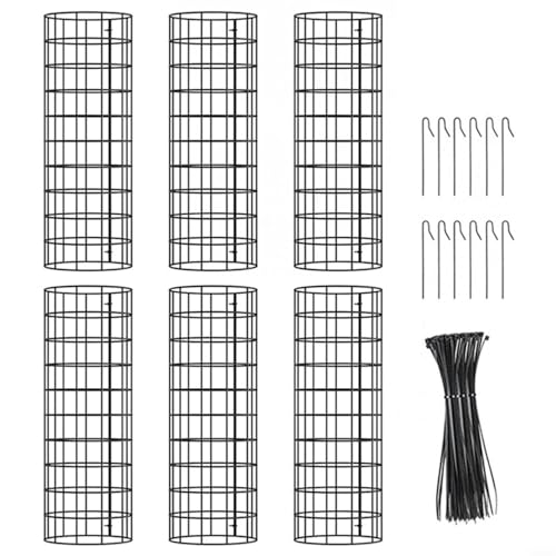 GANCEI Baumrinde aus Metall, mit atmungsaktivem Design und Erdspießen, Schutz für Tier- und Rasengeräte für Gartenpflanzen (A) von GANCEI
