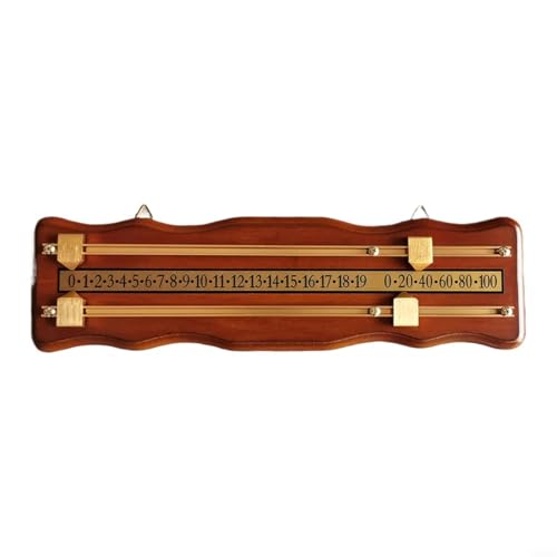 GANCEI Billard-Spielzähler mit 2 Spuren, für Billardtische, mitteldichte Faserplatte, klassisches Design, keine Batterie erforderlich (braun) von GANCEI