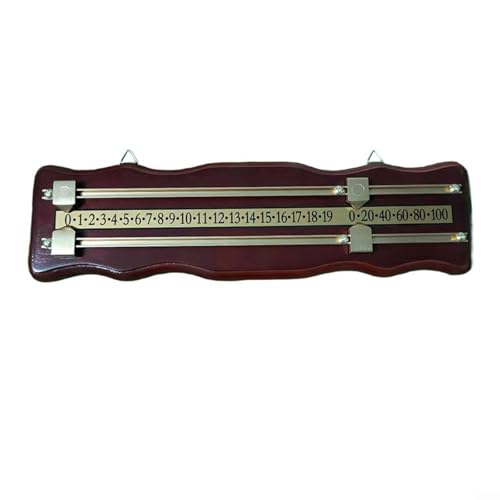 GANCEI Billard-Spielzähler mit 2 Strecken für Billardtische, mitteldichte Faserplatte, klassisches Design, keine Batterie erforderlich (dunkelrot) von GANCEI